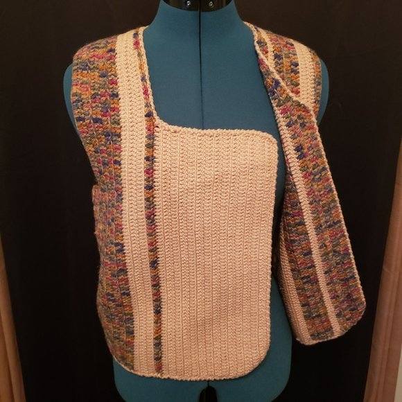 Handmade Crochet Multicolor Vest - Picture 9 of 9
